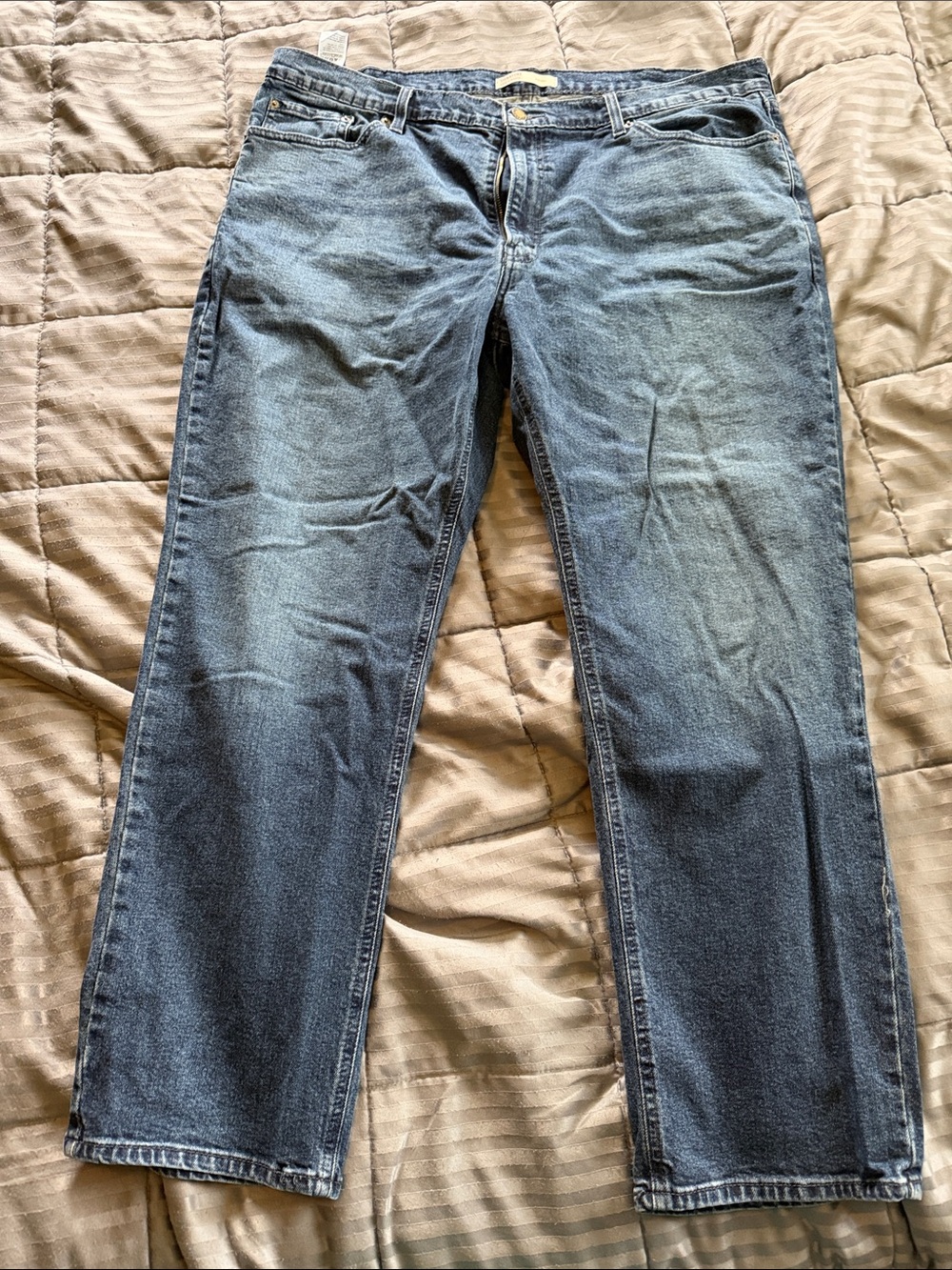 Signature by Levi Strauss Men's Straight Fit Blue Denim Jeans